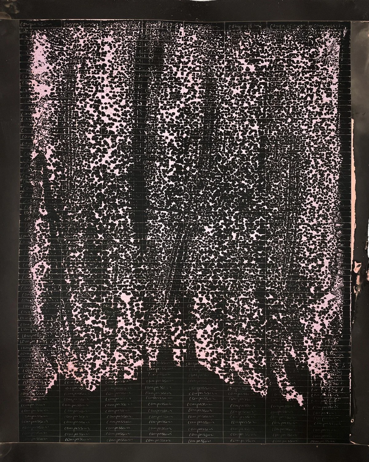 The Erosion of Compassion. Silver Gelatin Chemigram, 16x20