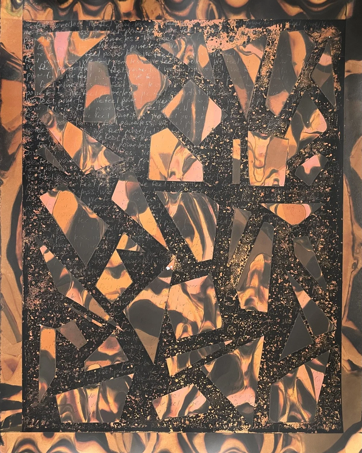 We Are Powerless, We Are Powerful (We Started a War Today). Silver Gelatin Chemigram, 16x20