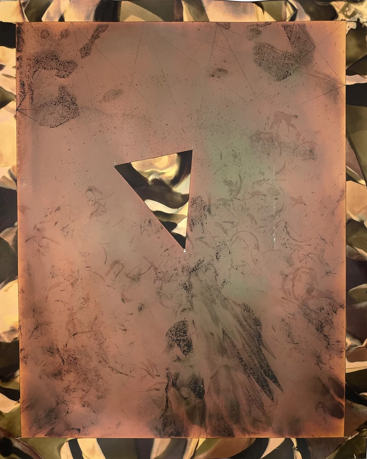 Thinking. Silver Gelatin Chemigram, 16x20