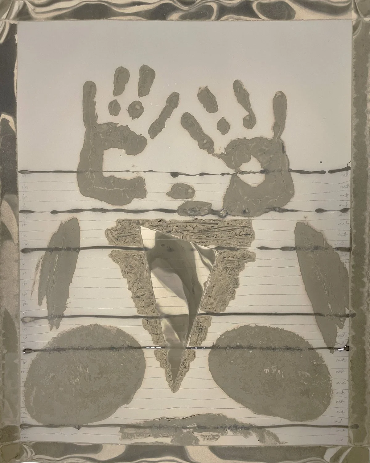 Breathing In, Breathing Out. Silver Gelatin Chemigram, 16x20