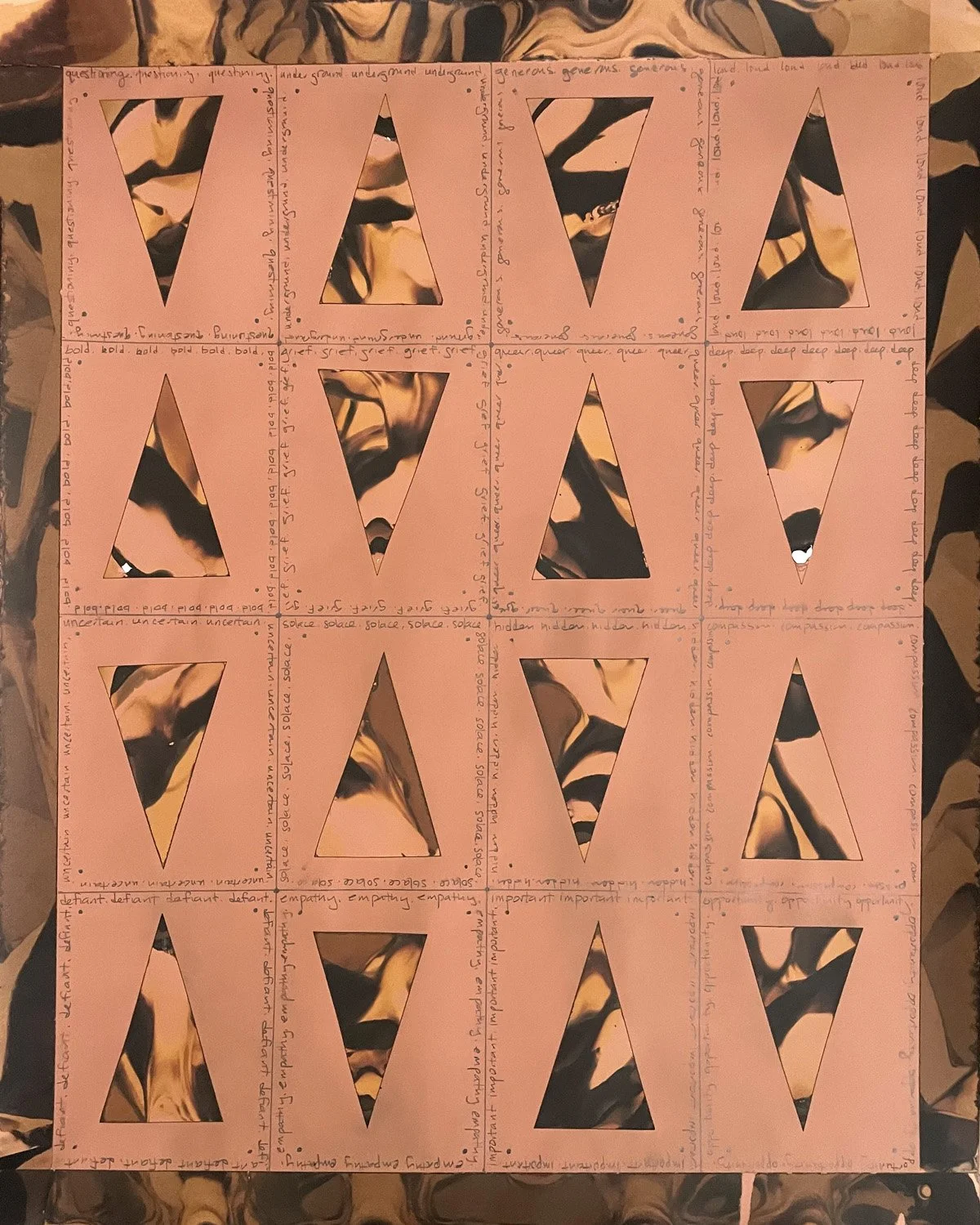 She Is. Silver Gelatin Chemigram, 16x20