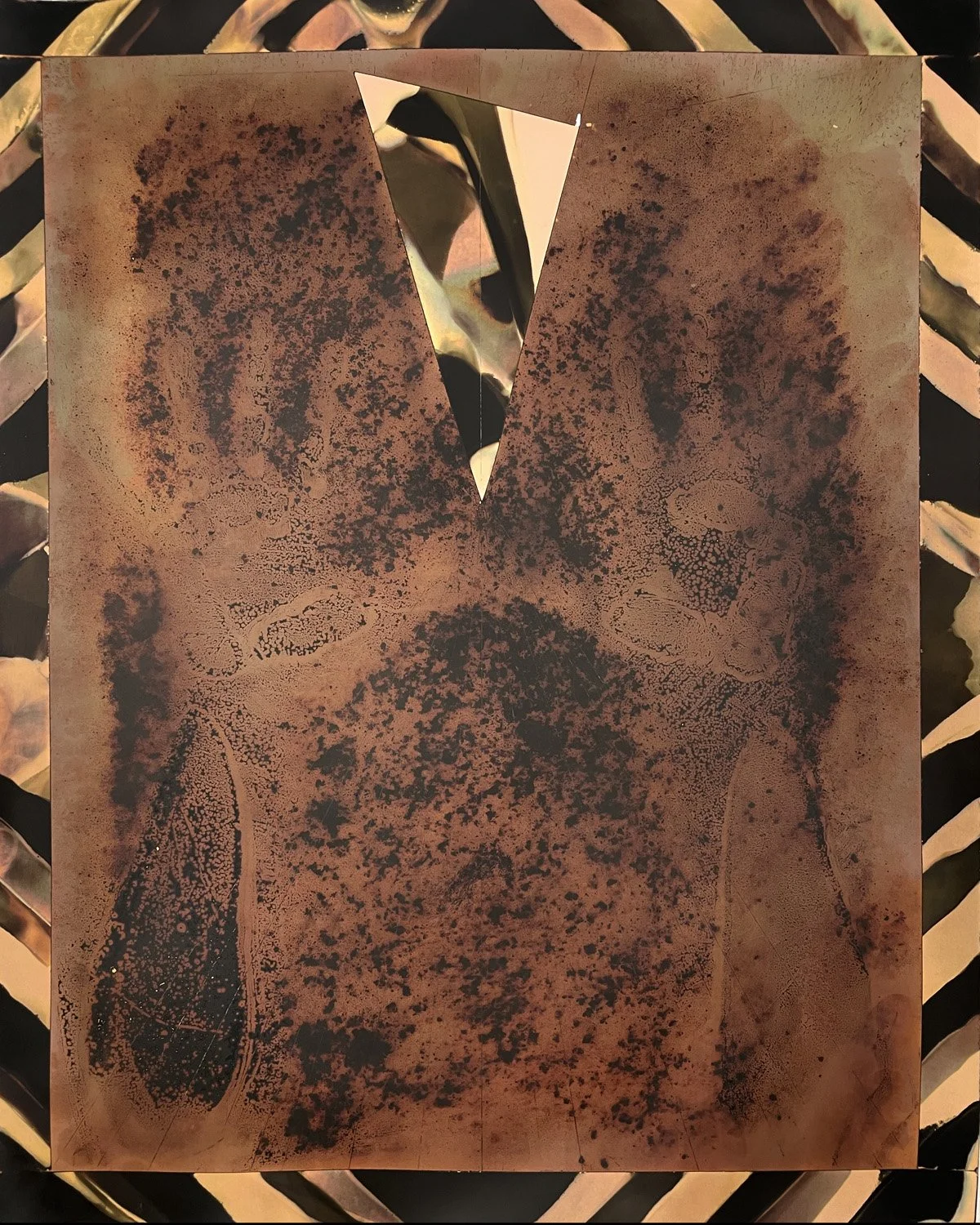 Reaching. Silver Gelatin Chemigram, 16x20