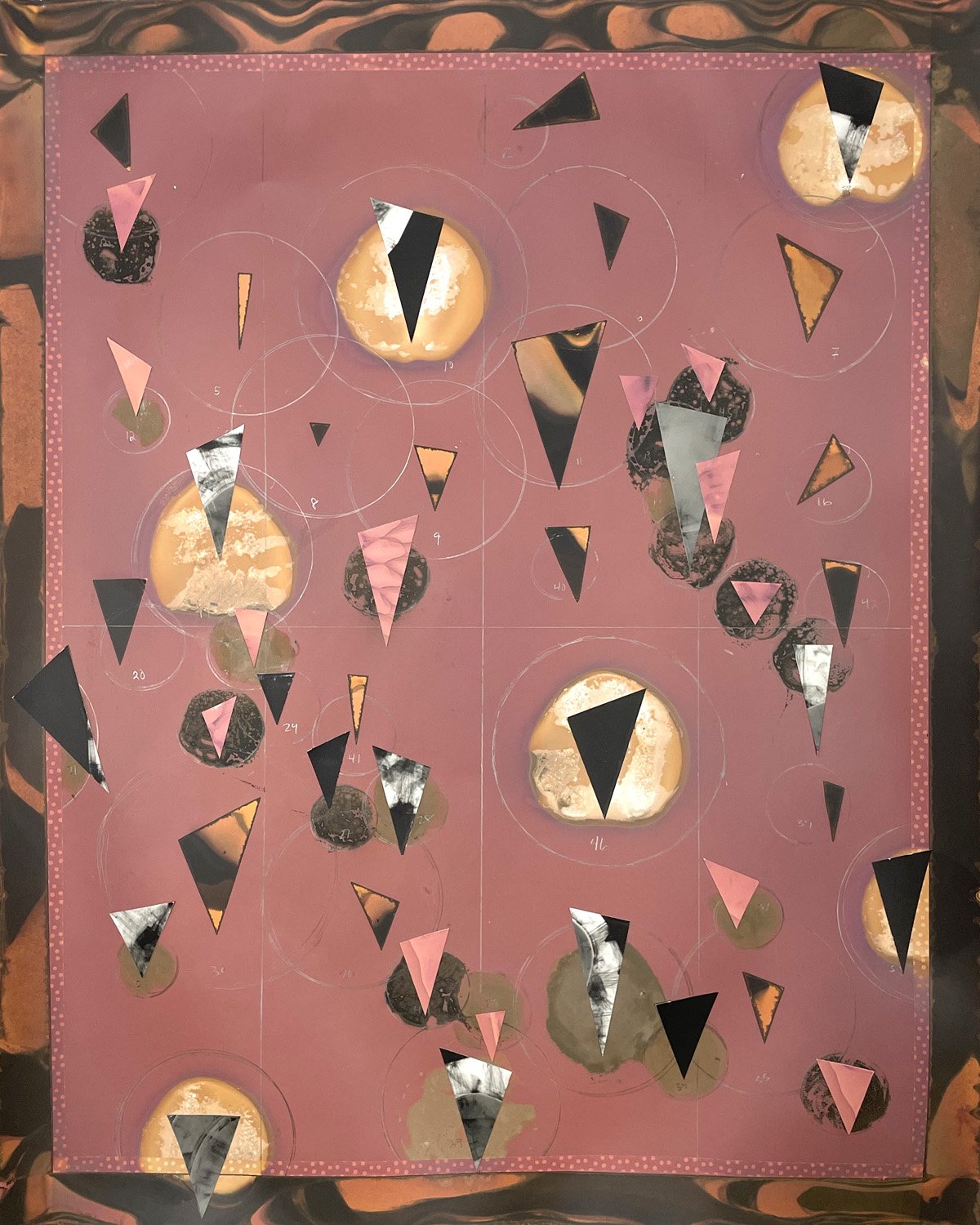 46 Years Old. Silver Gelatin Chemigram Collage, 16x20