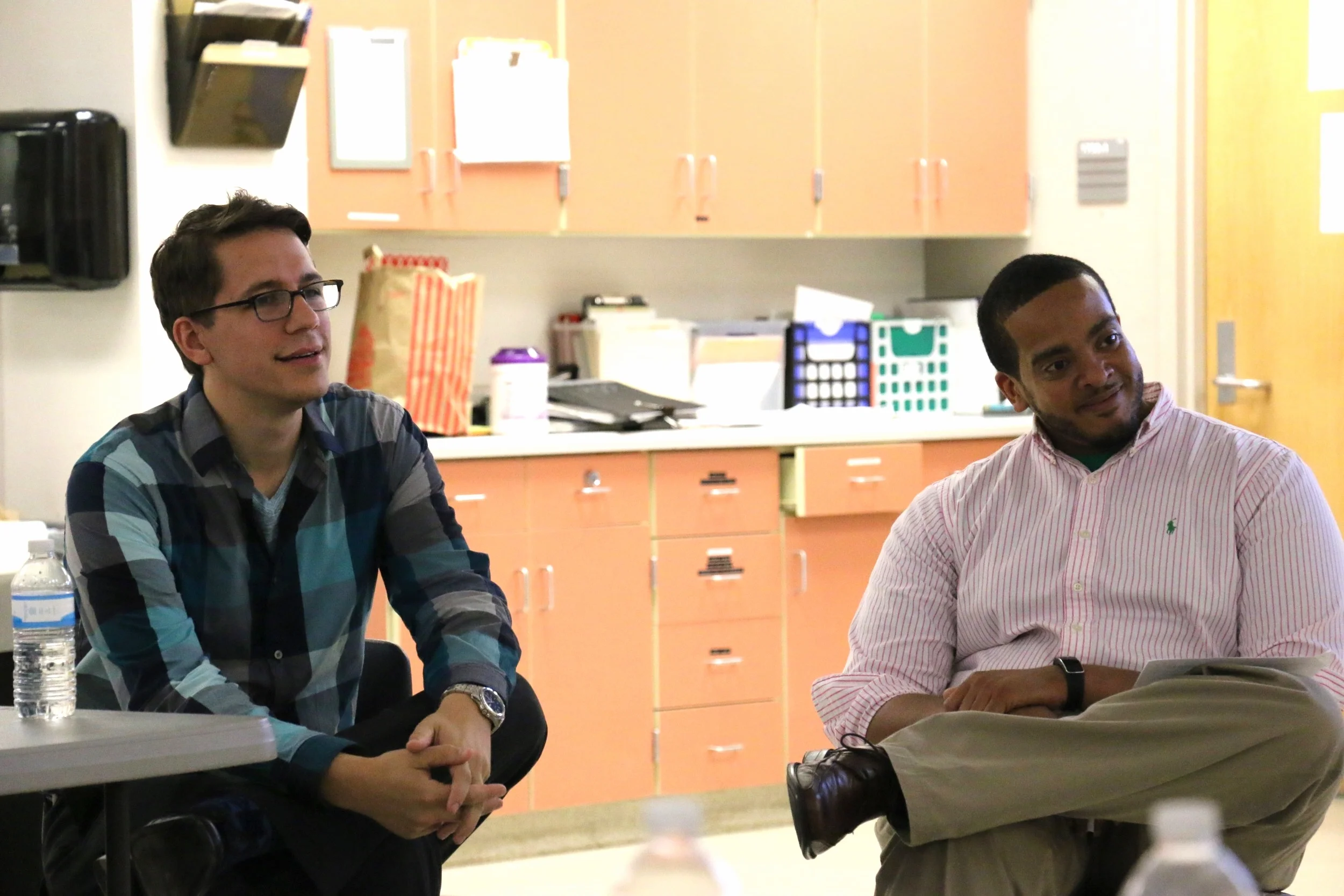 Listening To stories at our most recent story development workshop