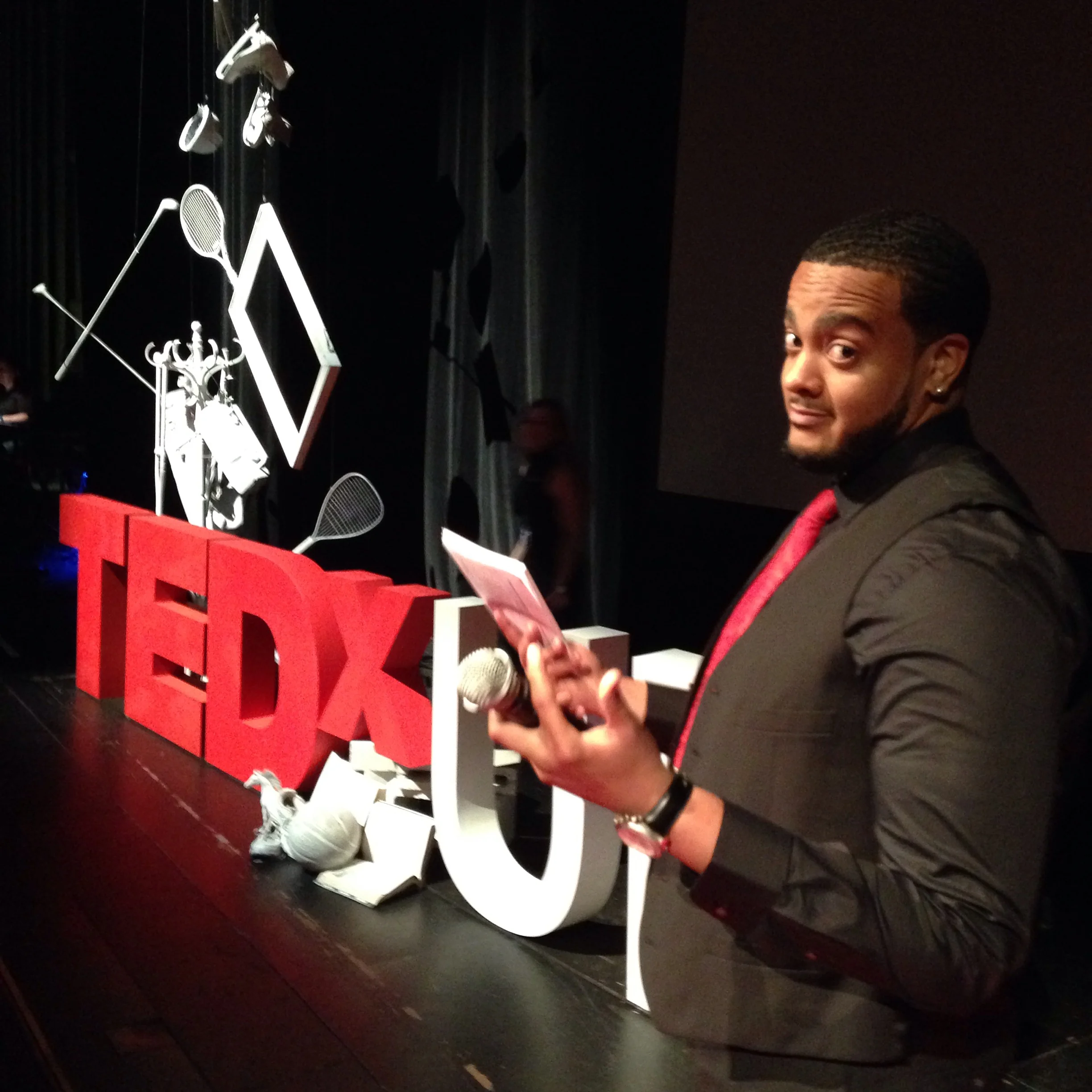 Jaron getting ready for TEDxUF