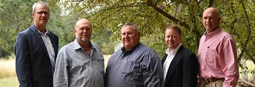 Texas Beef Council Board of Directors Executive Committee for 2018: (from left to right)Austin Brown III, Jason Beyer, Steven Lastovica, Ryan Moorhouse, Michael White