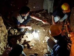 Inside the excavation site. Photo Courtesy of Chris Turney, University of Wollongong.