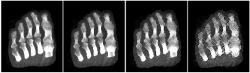 Figure 5: A lineup of images, displaying an increase in the intensity of application of the artistic rendering technique as the information quality decreases