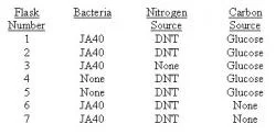 Table 2. DNT Degradation Treatment and Controls at Anaerobic Conditions