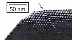A nanoparticle superlattice from the lab of Dr. Chris Sorensen.
