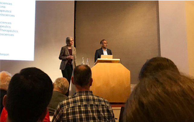 Jennifer Doudna gives a talk at the Royal Society. Photo credits Florian Hoffmann