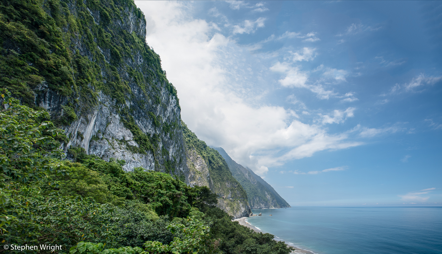 Qingshui Cliffs on Taiwan's east cost.