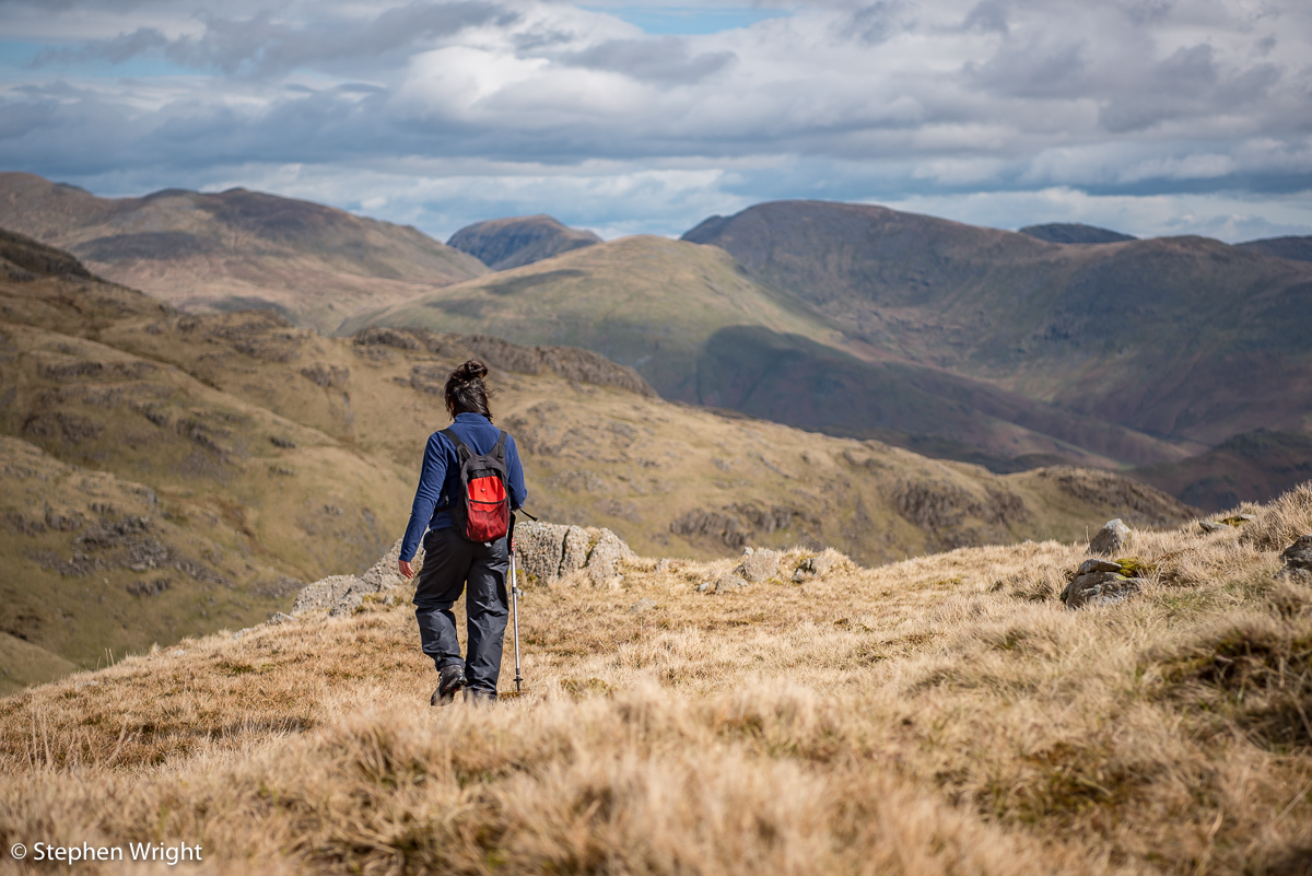Vanessa walking in the Lake District .