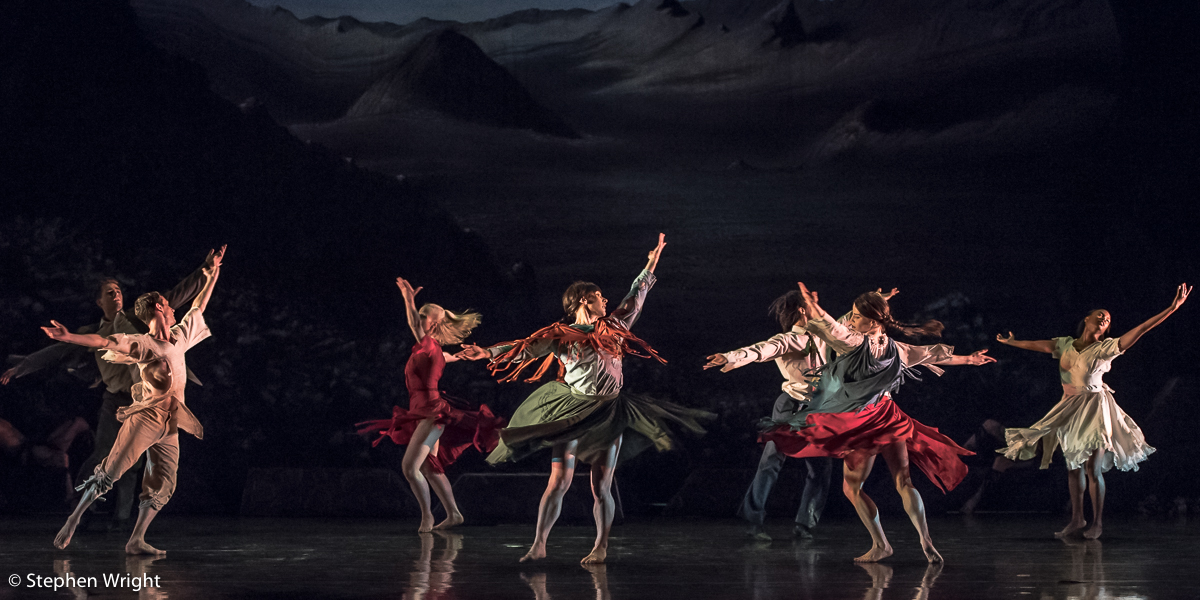 The Rambert company dancers performing in Christopher Bruce's iconic work, Ghost Dances . Performed at Sadler's Wells Theatre , London .