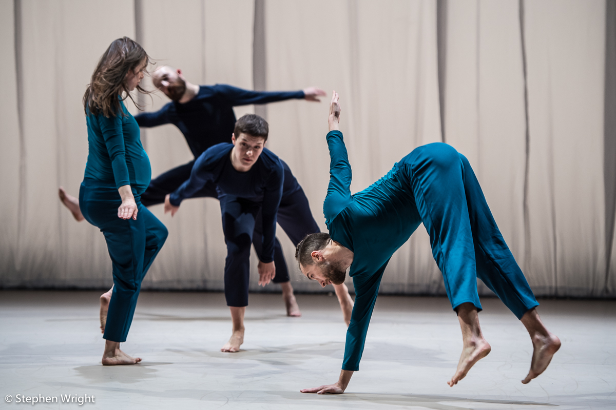 Stephanie McMann , Luke Dival , Leah Marojevic , Colas Lucot performing This Bright Field choreographed by Theo Clinkard .
