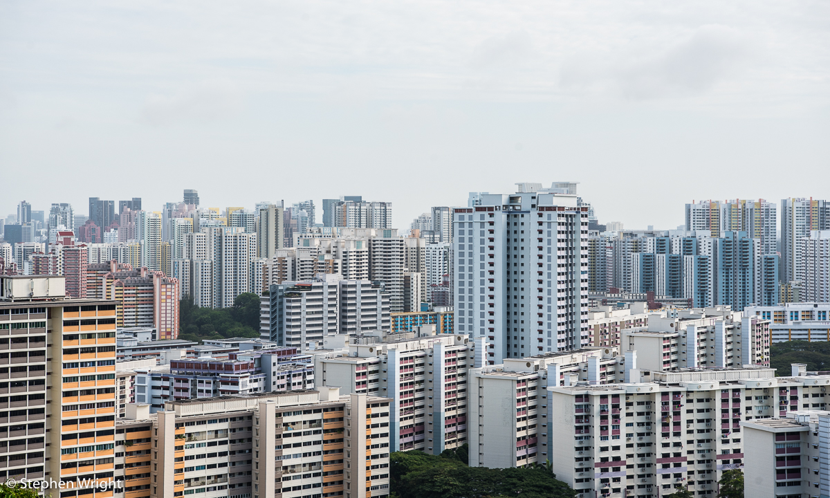 The famous HDB flats of Singapore .