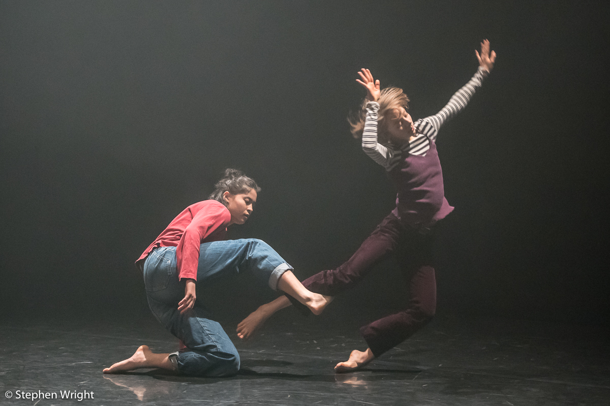 Bun Kobayashi and Hannah Mason performing James Gallego Olivio 's work at the Young Associates sharing at Sadler's Wells .