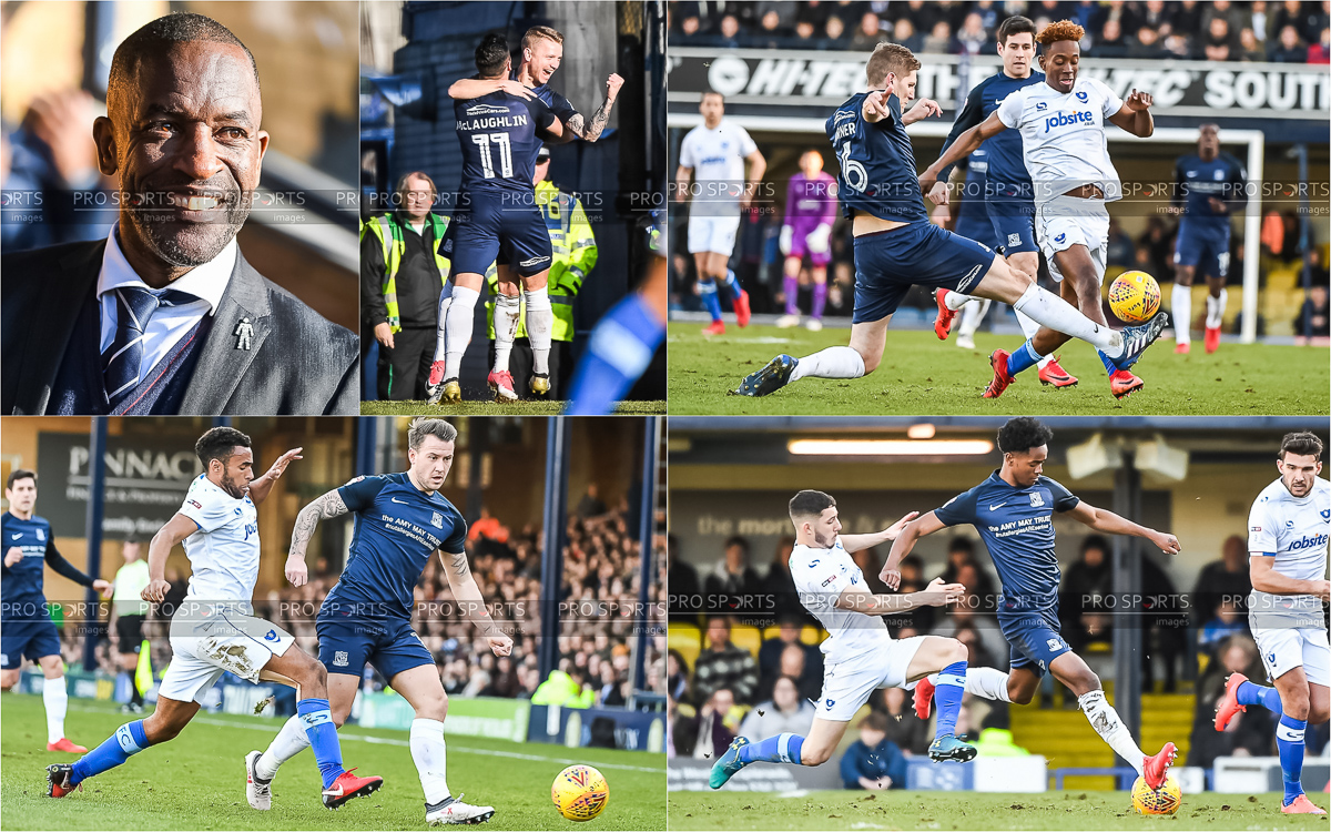Images from Southend United vs Portsmouth on assignment for Pro Sports Images .
