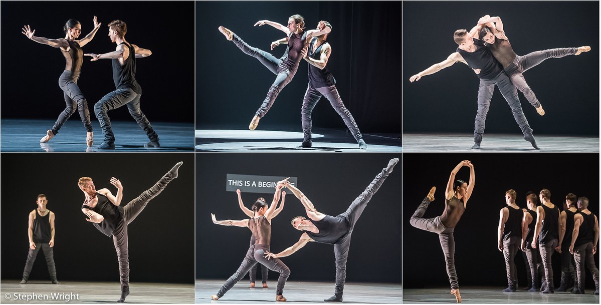 Dancers of Ballet BC perform 16 + a room choreographed by Emily Molnar at Sadler's Wells , London.