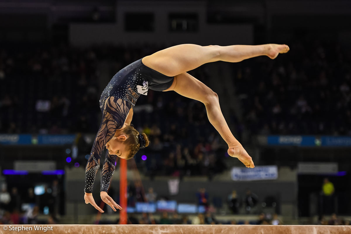 Kelly Simm on the Beam.