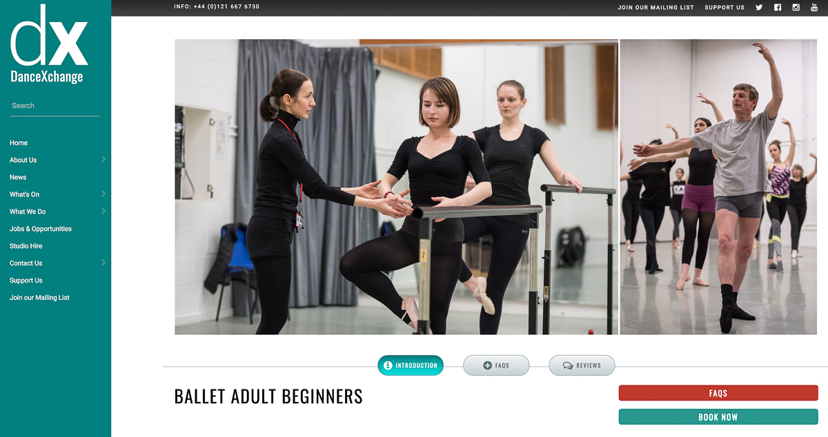 Open classes at the DanceXchange , Birmingham.