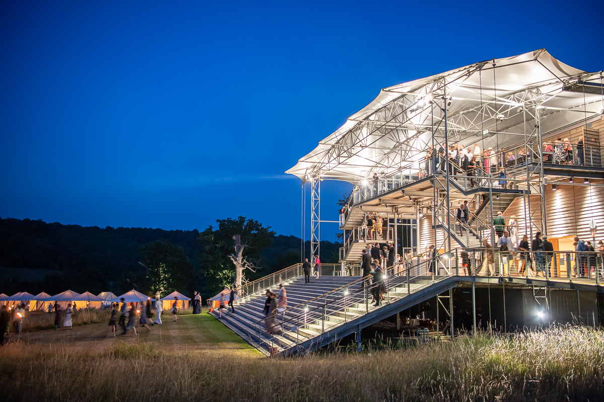 Views of Garsington Opera within the Wormsley Estate .