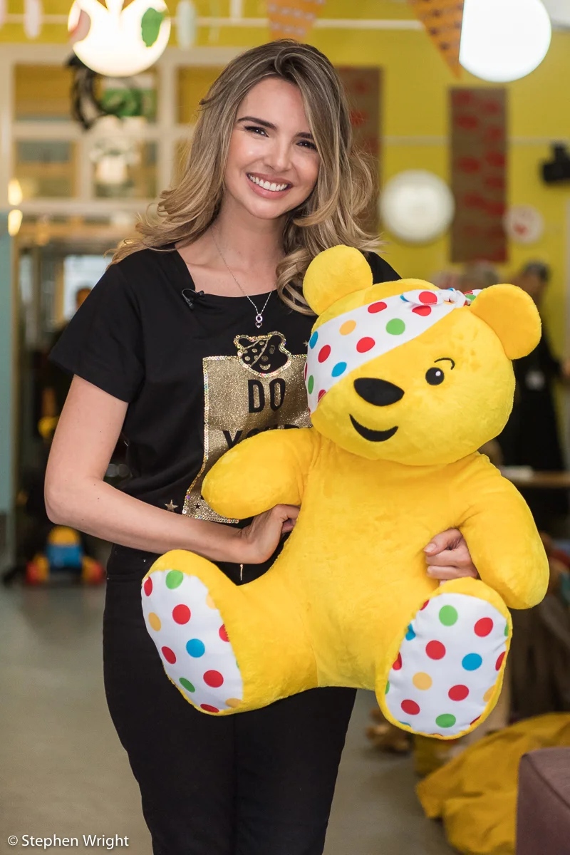 Nadine Coyle attends a nursery with BBC Children In Need and Asda to launch the Power of Play 2018 campaign.