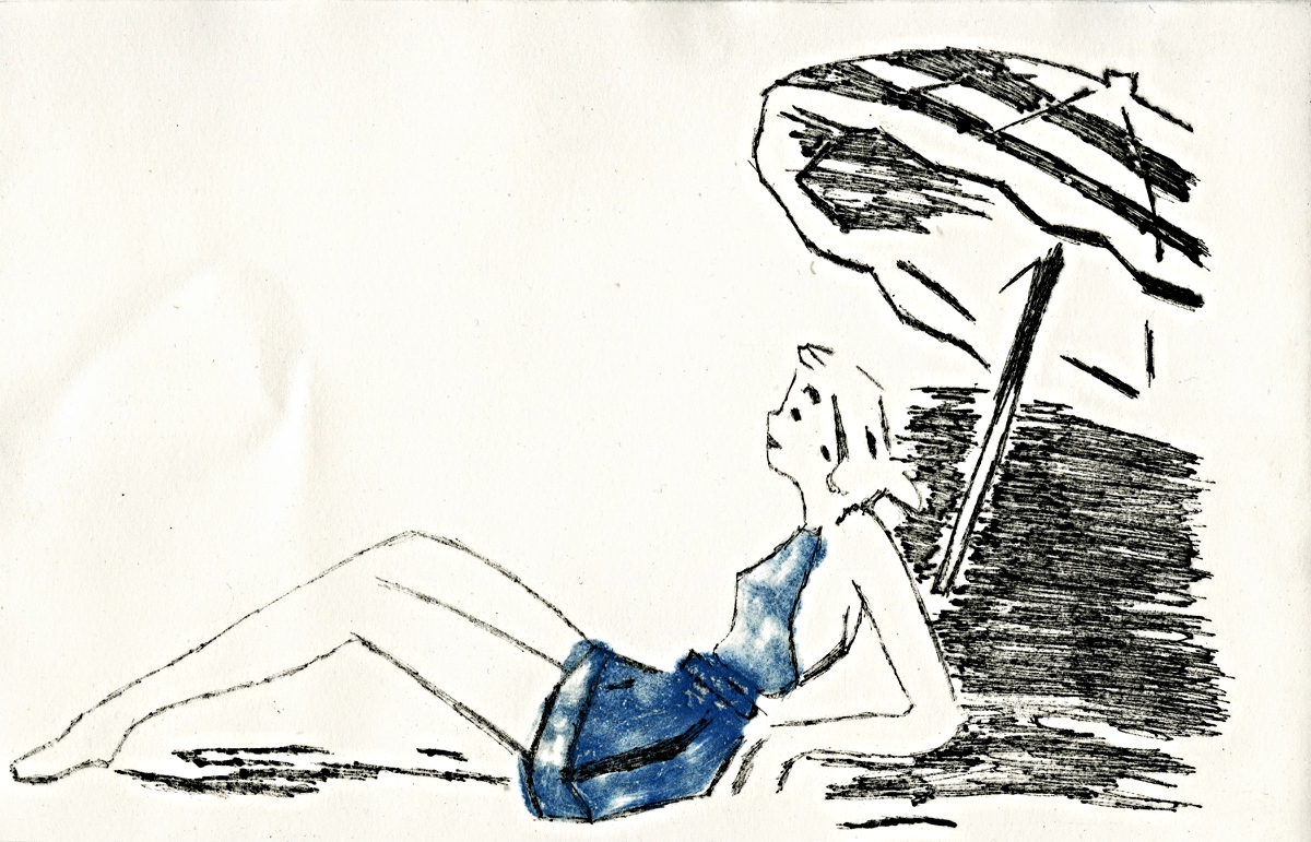 Summertime | Drypoint with Collagraph | 11” x 7" | 2013