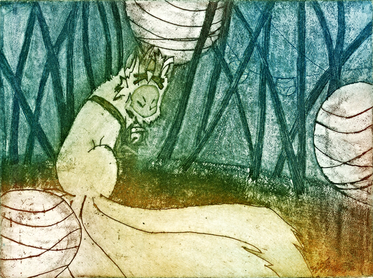 Fox | Line Etch and Aquatint | 9" x 12" | 2013