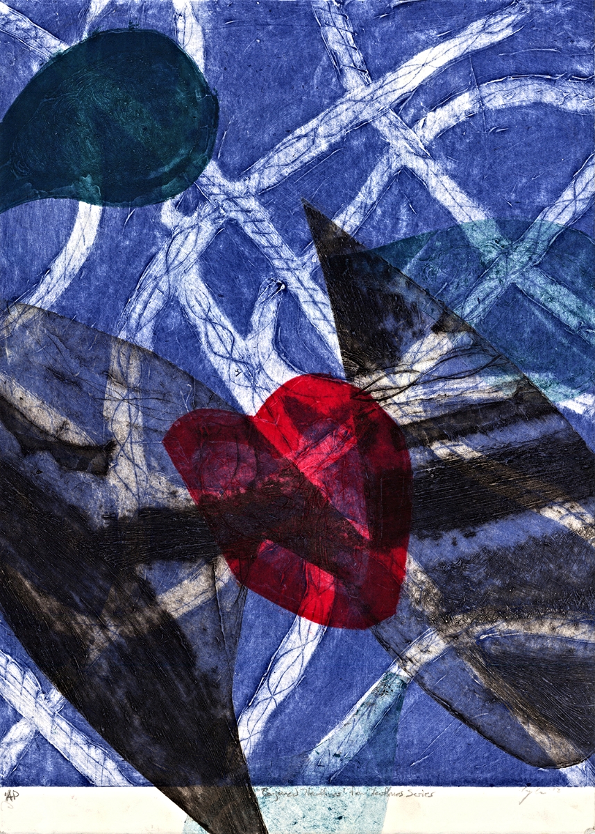 Conjoined Heartlines | Collagraph | 15" x 22" | 2012