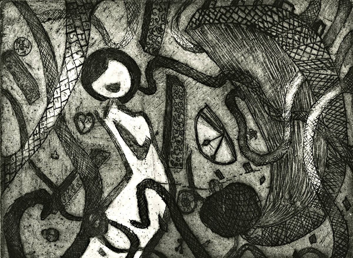 Caustic Dreams | Line Etch and Aquatint | 11" x 15" | 2012