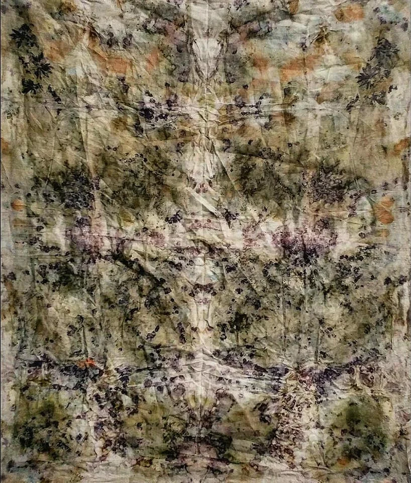 Closeup of an eco-print.