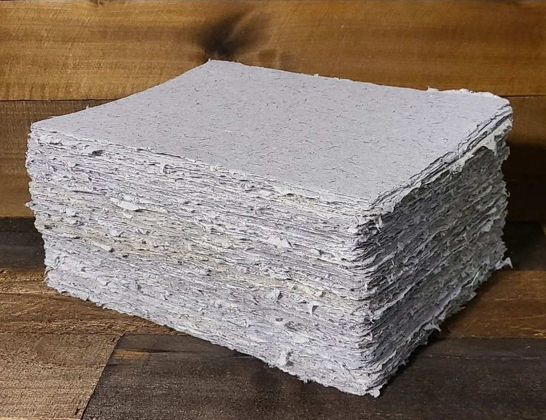  Latest batch of handmade paper (186 sheets of cotton rag blend) is all dried, sorted, graded and ready to be photographed and uploaded to my online store! 
