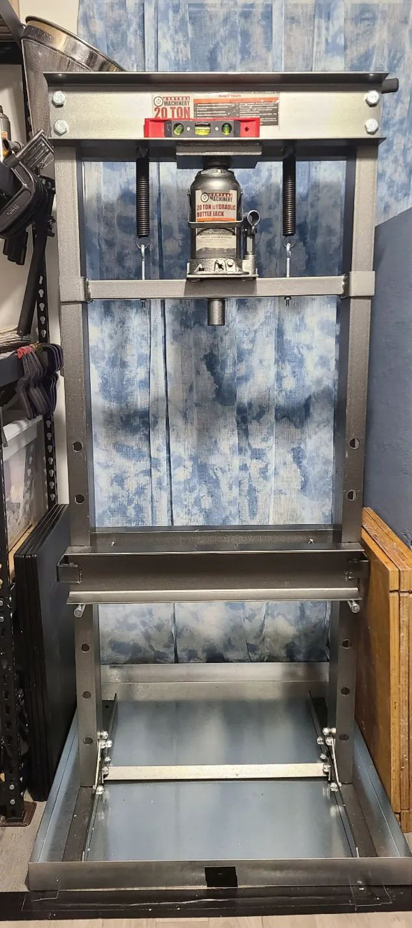  Upgraded my shop press with a stainless steel tray to collect the water. 