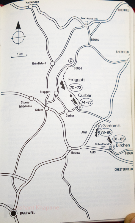 From Steve Ashton's book Gritstone. As you can see there are many possibilities to park your vehicle and climb in the area.