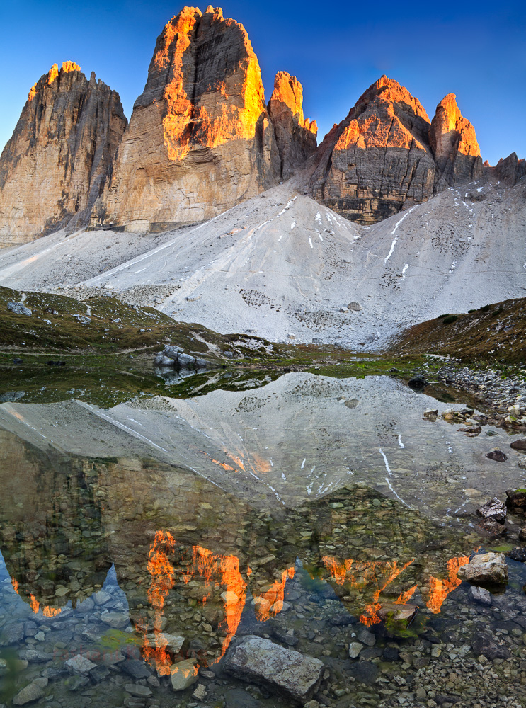 The three peaks of Dolomites.