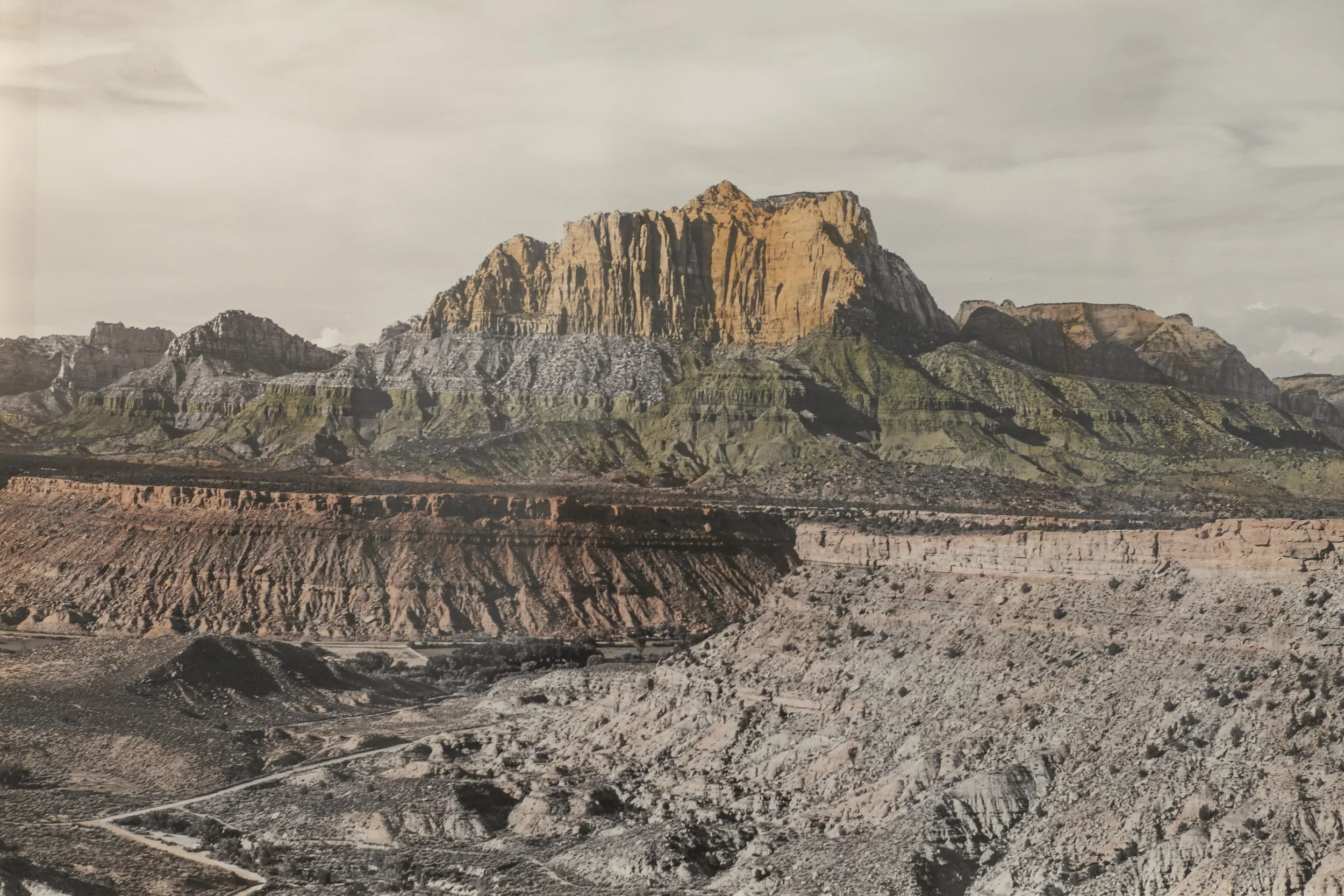 Little Zion , 2014 Watercolor and inkjet on paper, mounted on dibond 16 x 24 inches Collaboration with Annie Shinn