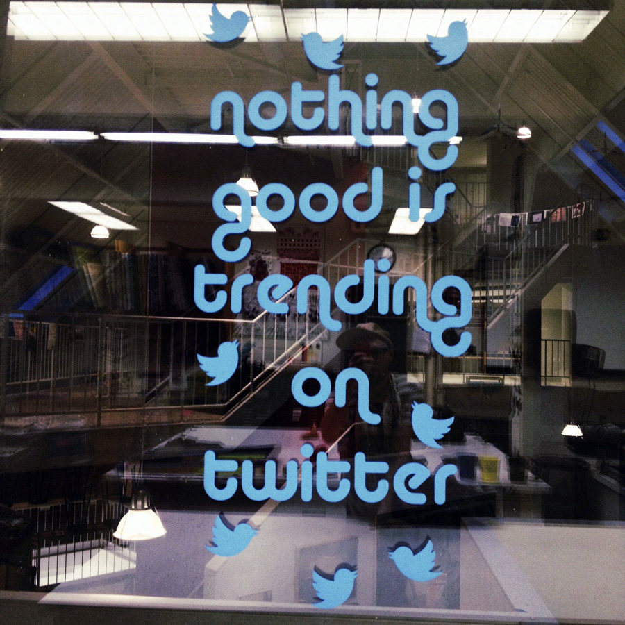 Twitter Window Installation