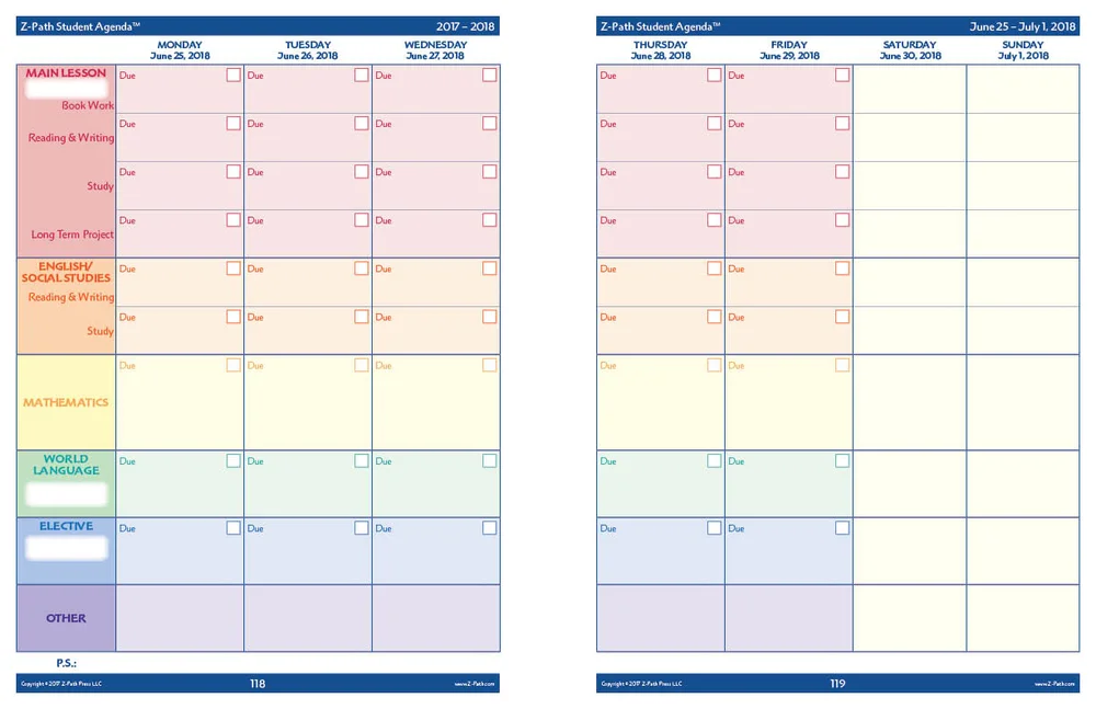 High School Student Agenda 21 Z Path