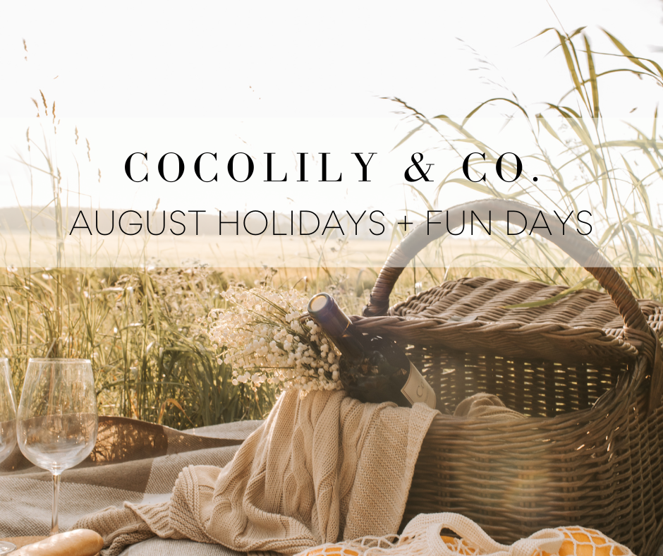 August Calendar for Holidays and Fun National Days.