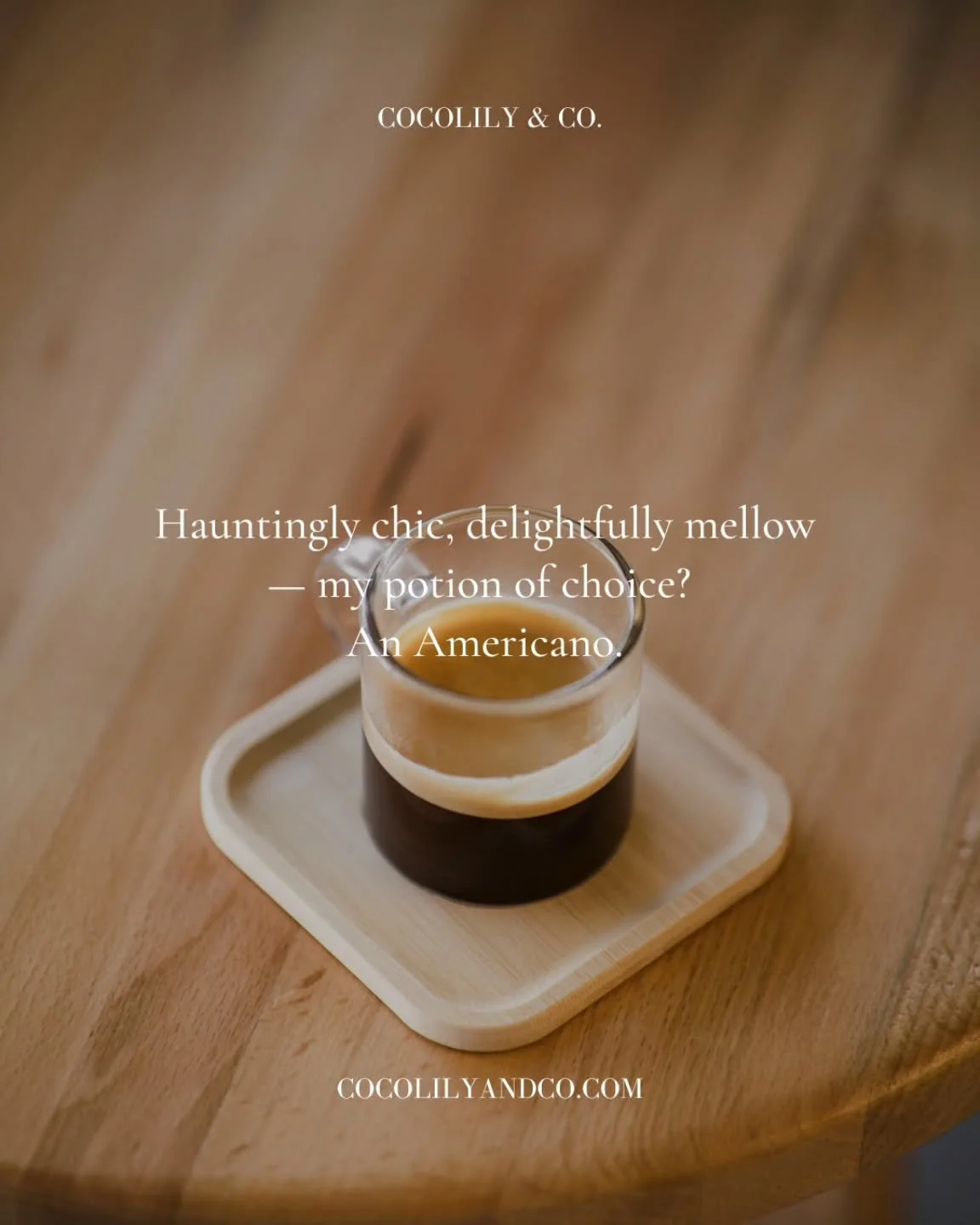 Hauntingly chic, delightfully mellow&mdash;my potion of choice? An Americano.⁠
Perfectly paired with a chocolate croissant perhaps? ⁠
xxo⁠