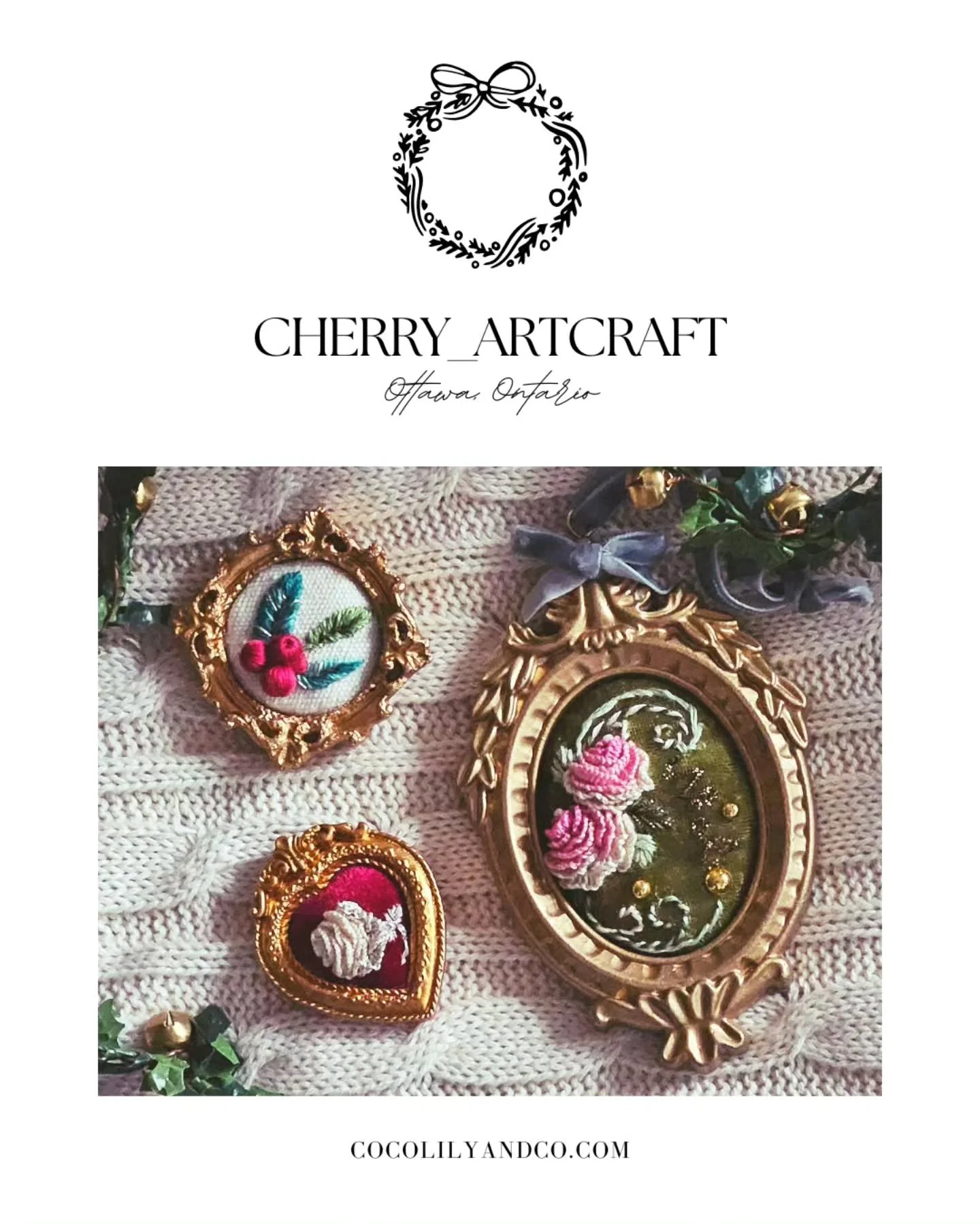 🎀 Vendor Spotlight: Cherry_ArtCraft &mdash; Ottawa, Ontario⁠
⁠
Cherry_ArtCraft blends artistry, emotion, and storytelling through delicate needlework. Each handmade piece, from intricate wall art to personalized ornaments, draws inspiration from whi