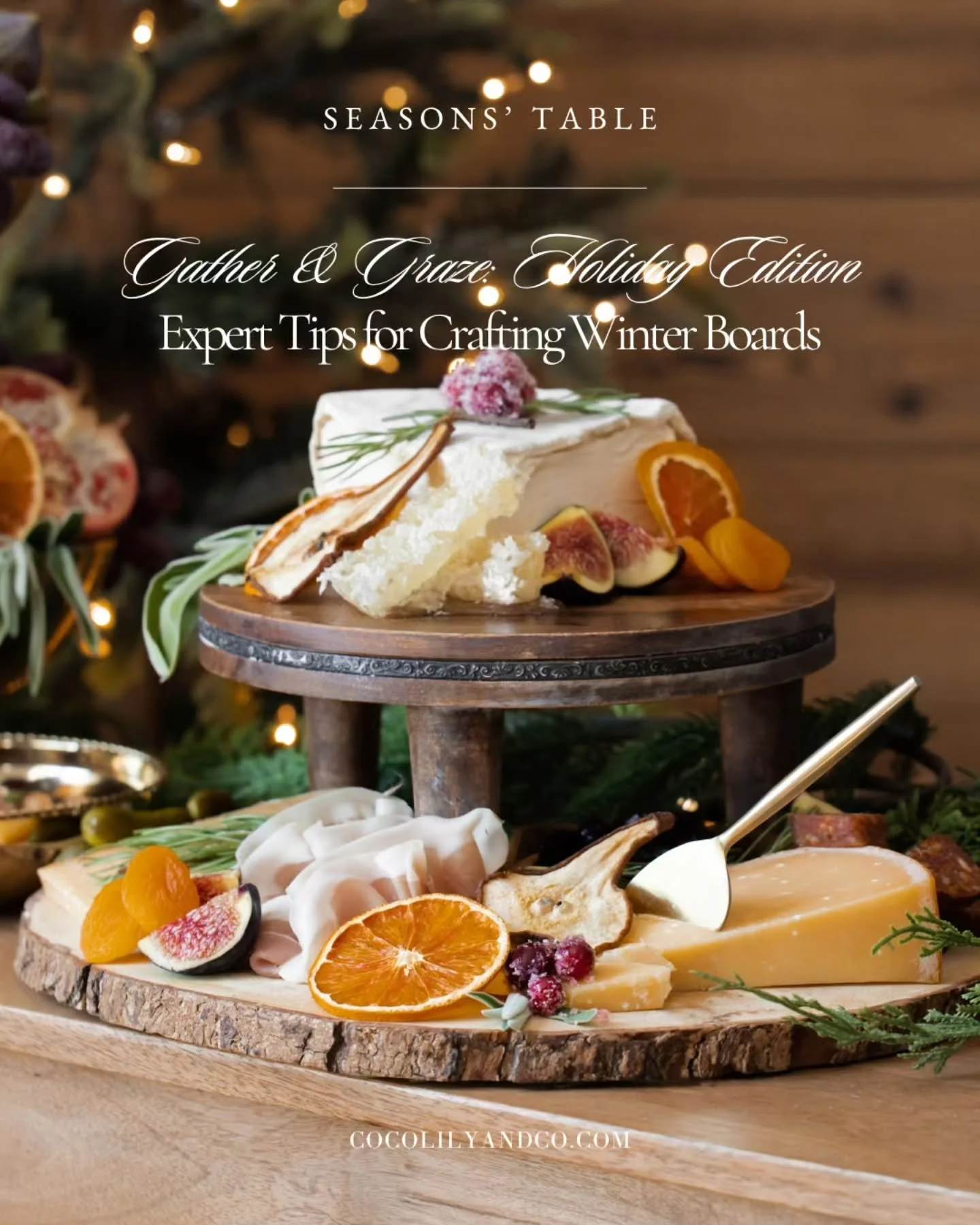 Featured in the Fall/Winter Edition of COCOLILY Magazine.⁠
⁠
Gather &amp; Graze: Holiday Edition / Expert tips for crafting winter boards layered with warmth, seasonal flavours, and a touch of merry by Nicole Andrews of @therusticboard.ca⁠
⁠
The Fall