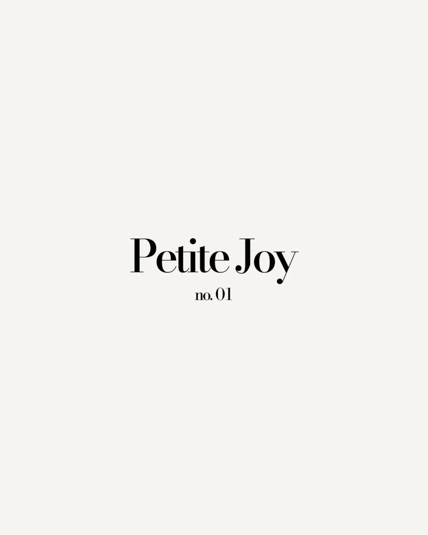 Petite Joy No. 01⁠
⁠
Petite joys, every other week.⁠
Our list of lovely moments to remind you that it&rsquo;s always the little things.⁠
⁠
Order an americano and a fresh croissant from your local caf&eacute;.⁠
Leave the phone in your bag.⁠
Let yourse