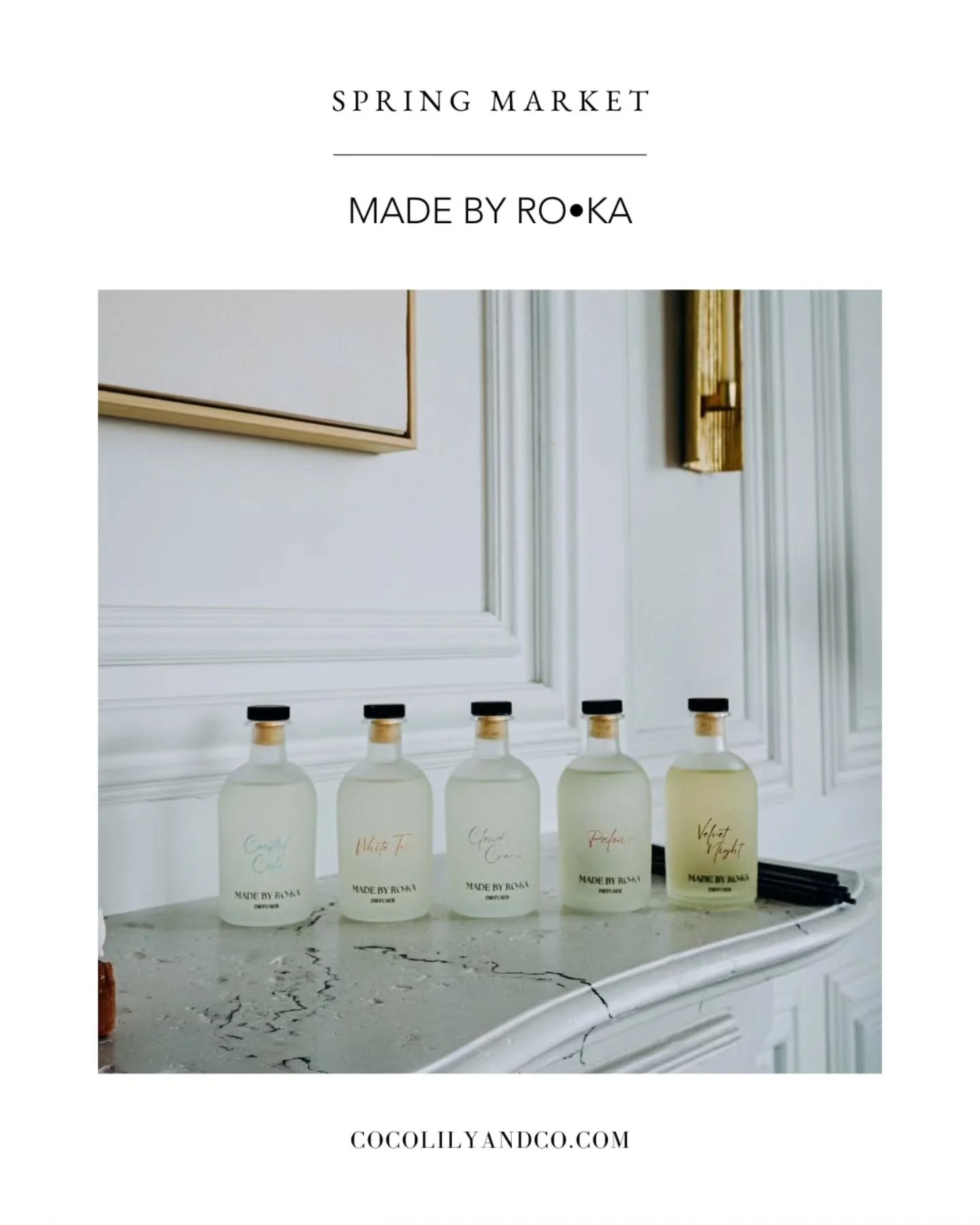 MADE BY RO&bull;KA / Ontario⁠
⁠
A contemporary home fragrance and lifestyle brand creating clean, handcrafted pieces with a modern aesthetic. The collection includes sculptural candles, room sprays, diffusers, and more. Each creation is designed to b