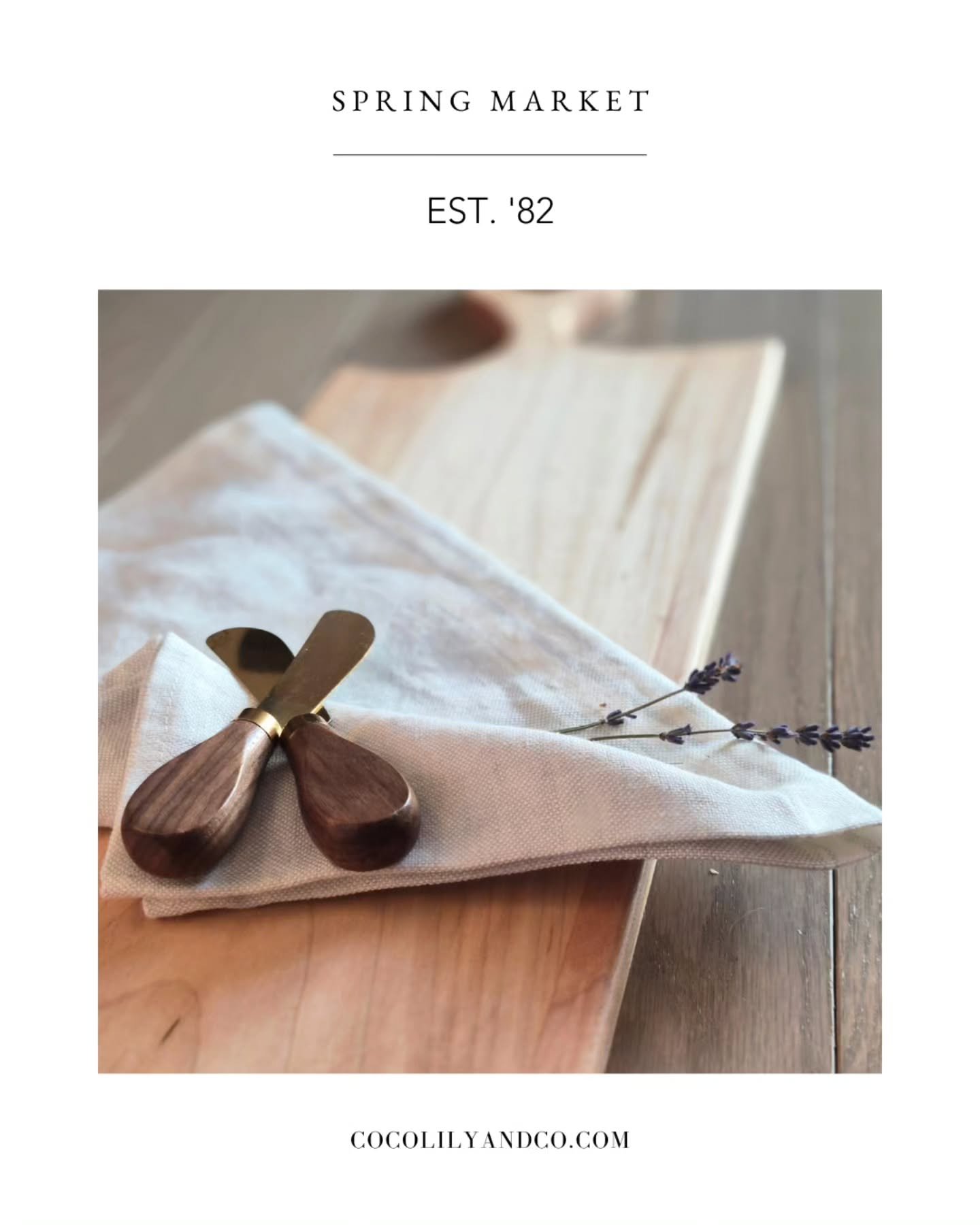 Est. '82 / Ontario⁠
⁠
Est. '82 makes small batch serving boards &amp; curates home provisions. Everything is chosen with care and inspired by Canadian living. Each piece is meant to be used often, gathered around and appreciated for years to come.⁠
⁠