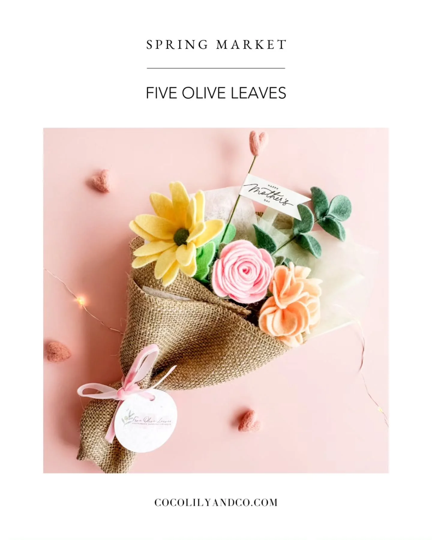 Five Olive Leaves / Alberta⁠
⁠
Five Olive Leaves creates earth-friendly d&eacute;cor, keepsakes, and accessories from sustainable wool blend felt. Each piece is handcrafted in a Calgary home studio with care, quality, and attention to reducing enviro