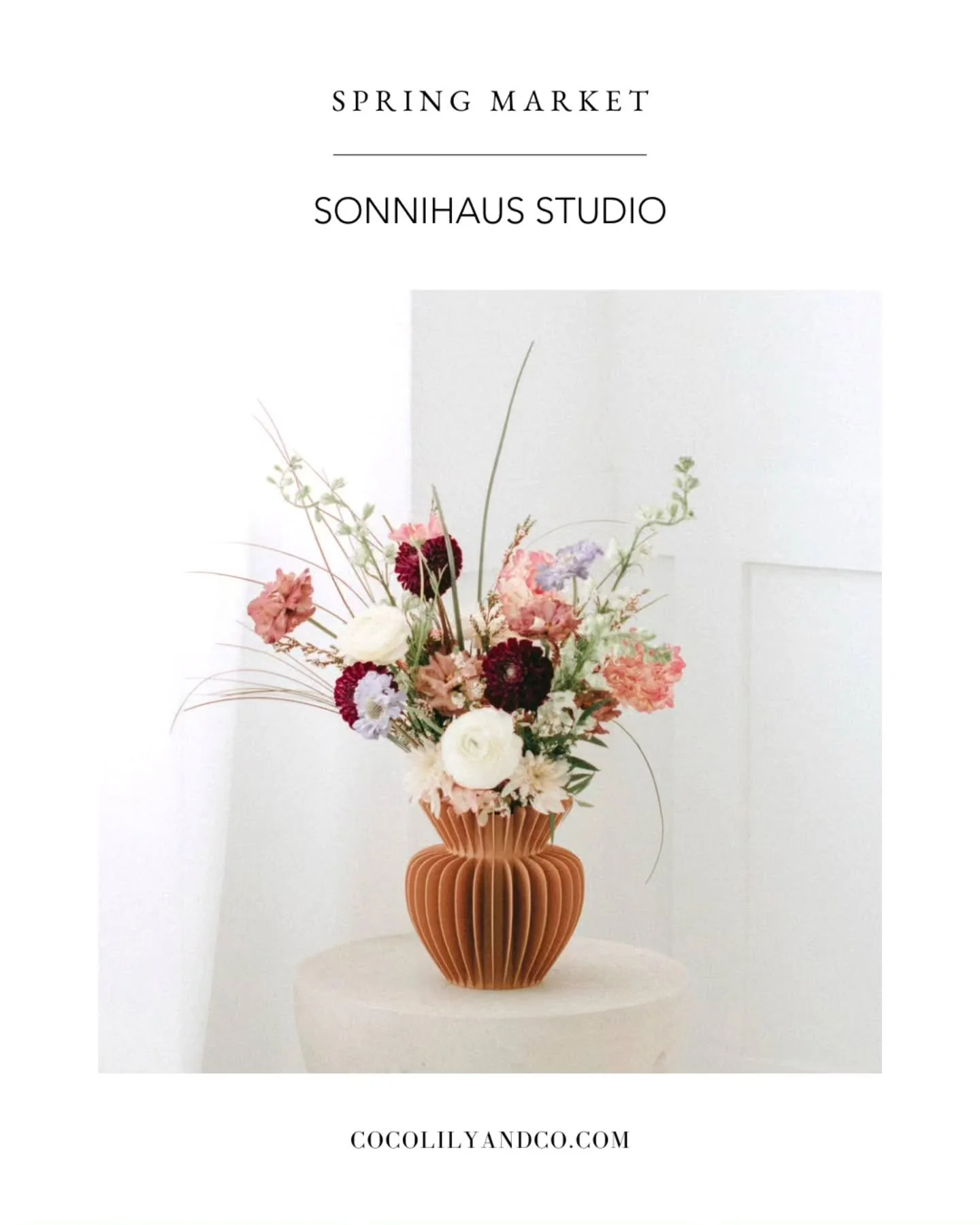 Sonnihaus Studio / Ontario⁠
⁠
A design studio creating modern home goods through 3D printing technology. Each piece balances beauty and function, from florals and planters to space-saving designs. With a focus on simplicity and sustainability, Sonnih