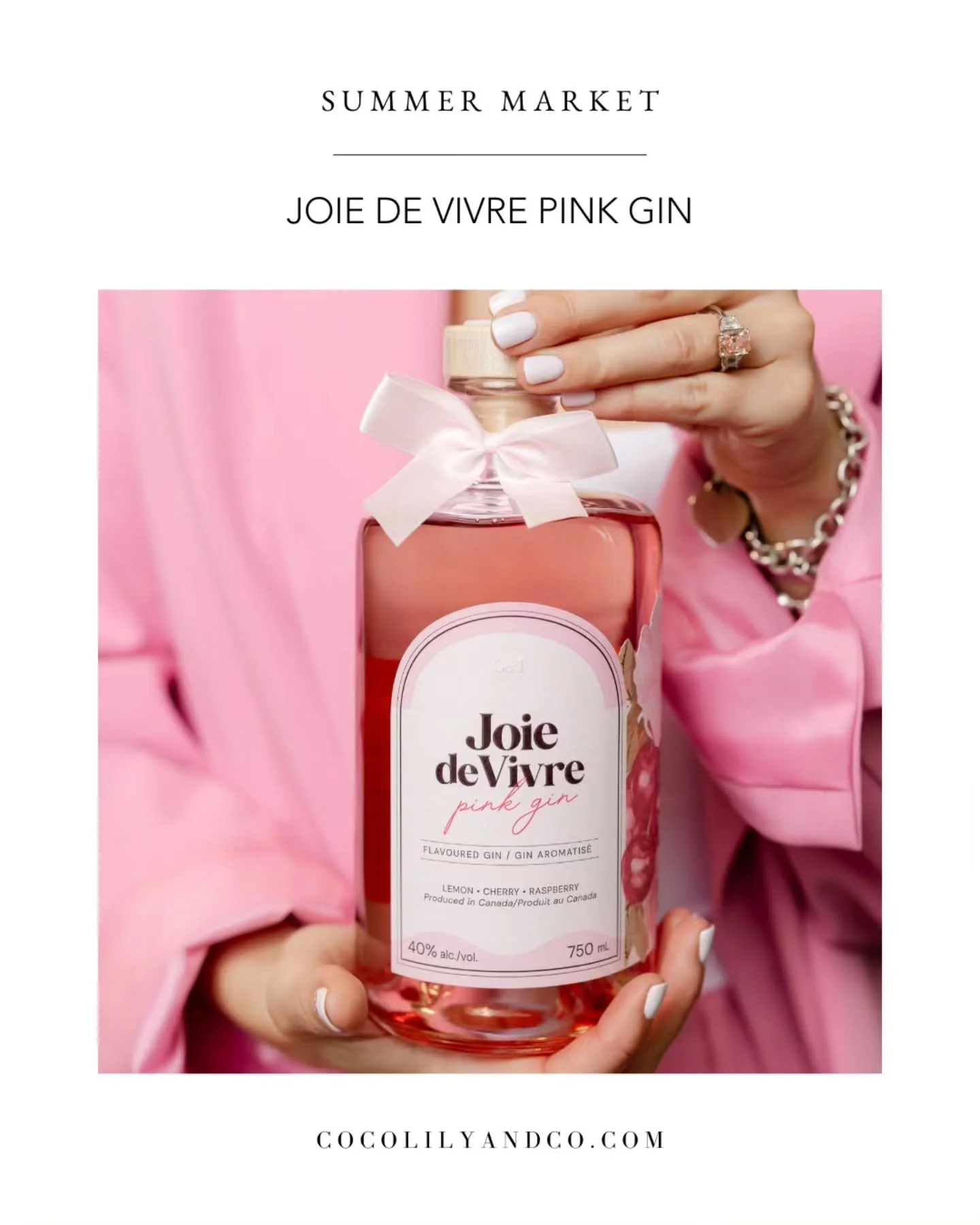 Joie de Vivre Pink Gin / Toronto, Ontario⁠
⁠
Canadian pink gin inspired by celebration, storytelling, and vibrant flavour. Crafted with raspberries, cherries, and citrus for a smooth and refreshing experience. ⁠
⁠
Connect with @sipjoie ⁠
⁠
Featured i