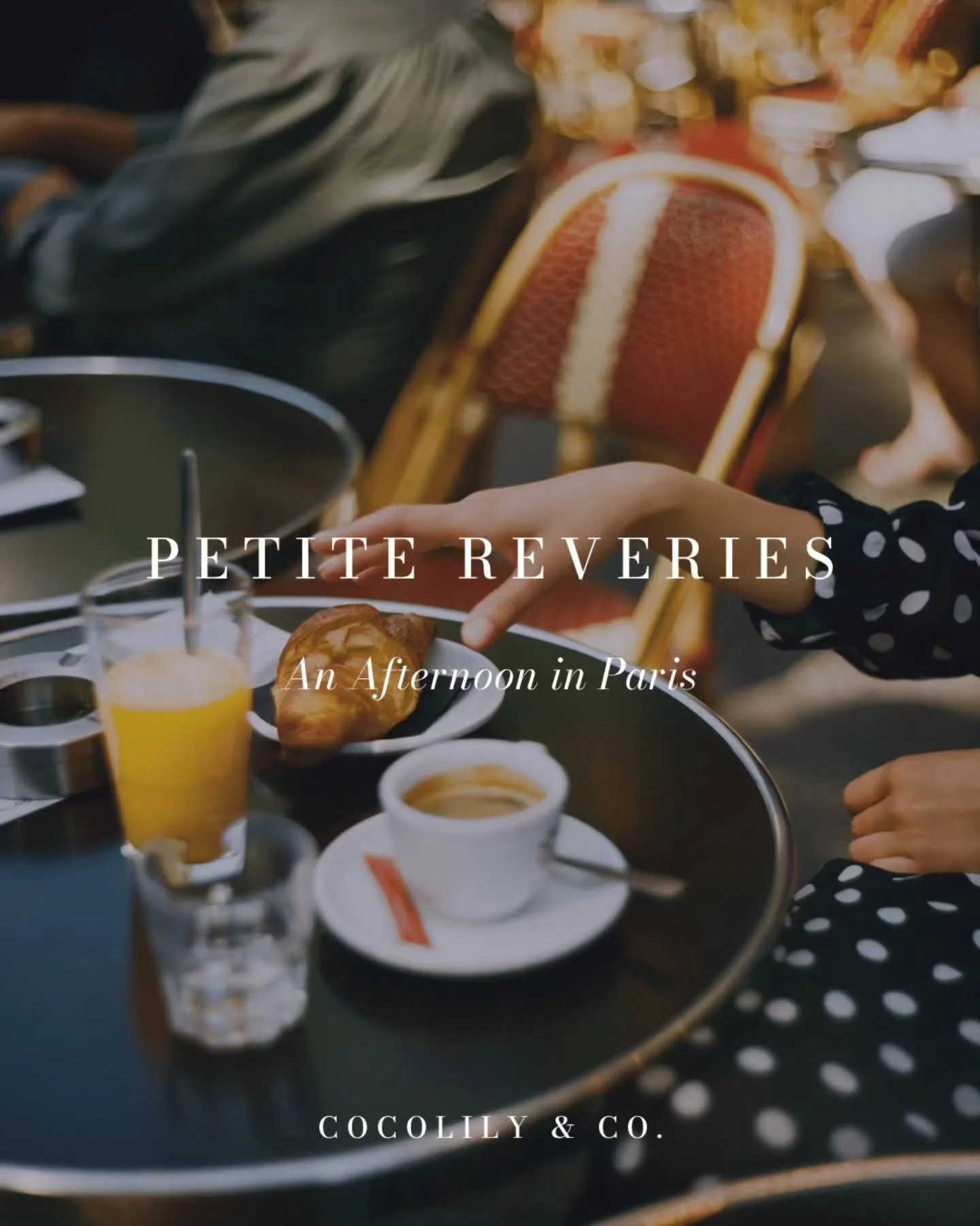 Petite Reveries.⁠
⁠
Small escapes inspired by beautiful places.⁠
⁠
This week's edition is inspired by an afternoon in Paris.⁠
⁠
A buttery croissant. A caf&eacute; au lait. The latest fashion magazine. Jill Barber playing in the background.⁠
⁠
Save th